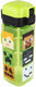Minecraft characters - vierkante drinkfles drinkbeker met safety lock en draagring- 550 ml - bpa-vrij