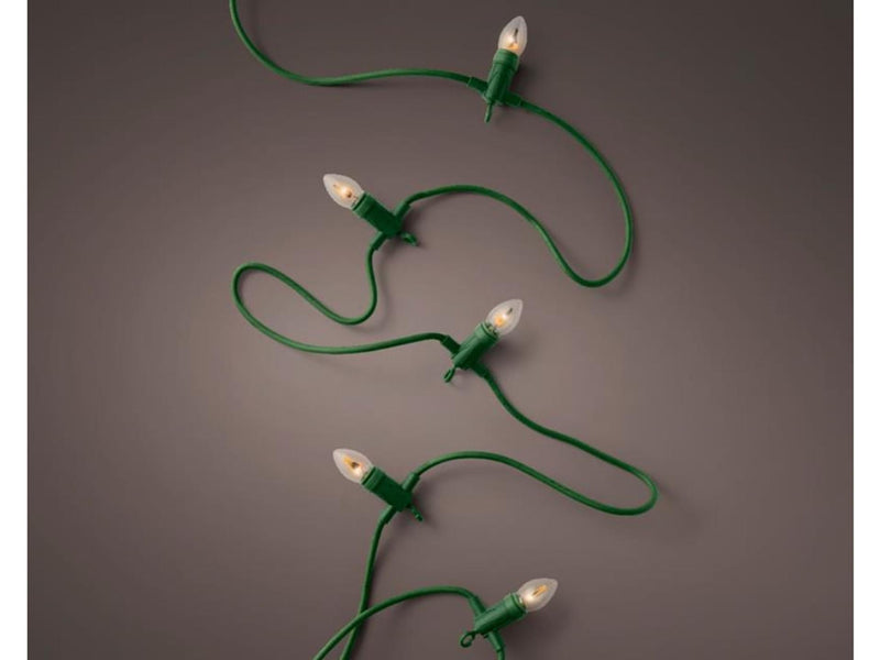 Load image into Gallery viewer, Lumineo kaarsverlichting met vlam effect 10 lampen 396cm lang
