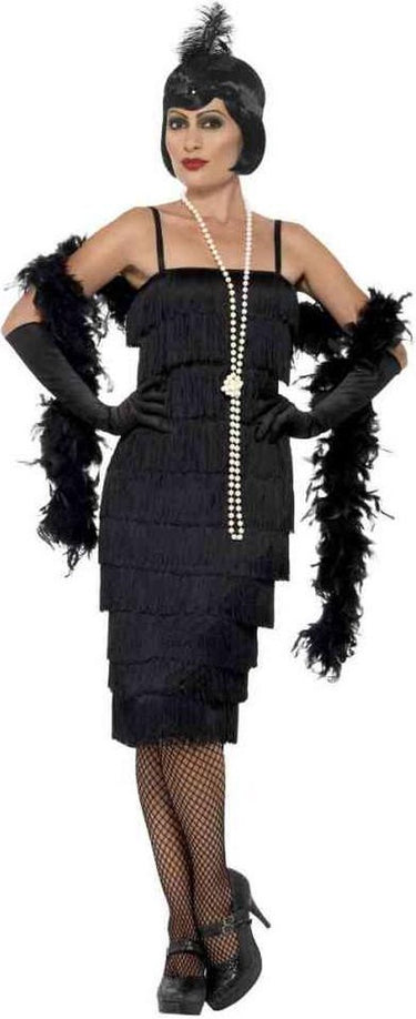 Smiffys - flapper kostuum - 2xl - zwart