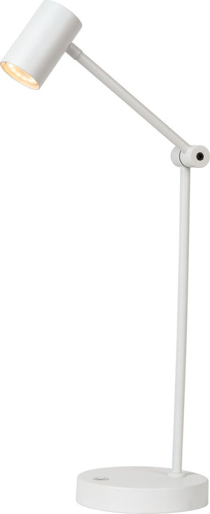 Lucide tipik - oplaadbare bureaulamp - accu batterij - led 3 stepdim - 1x3w 2700k - wit