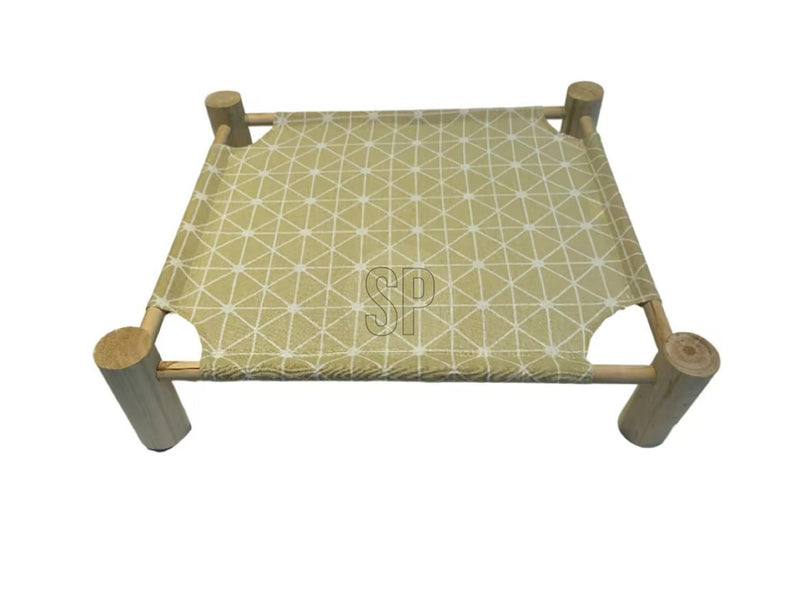 Afbeelding laden in galerijviewer, Pets collection dierenbed met hout onderstel 53x48x13cm max15kg
