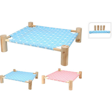 Pets collection dierenbed met hout onderstel 53x48x13cm max15kg