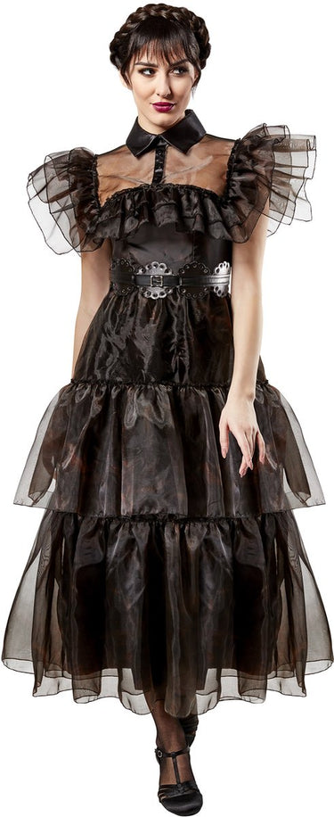 Rubies france rubies - wednesday baljurk volwassen (maat s) - carnaval - wednesday addams kostuum - wednesday jurk