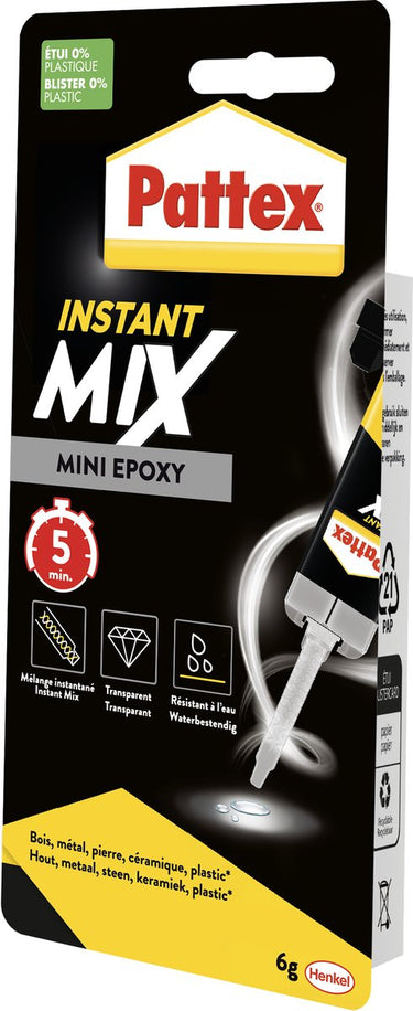 Pattex twee componentenlijm supermix universal 6gram | 2-componentenlijm epoxy | extreem sterk makkelijk bindend.