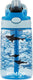 Contigo easy clean autospout kinderdrinkfles met rietje, bpa-vrije stevige waterfles, 100% lekvrij, eenvoudige reiniging, ideaal voor kinderdagverblijf, kleuterschool, school en sport, 420 ml | sharks