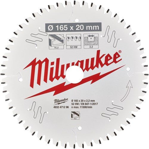 Load image into Gallery viewer, Milwaukee accessoires cirkelzaagblad p alu165x20x2,2x52tf neg. - 4932471296
