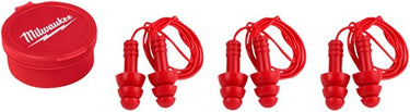 Milwaukee accessoires milwaukee herbruikbare oordoppen met koord en opbergdoosje - 3 paar - 4932471904