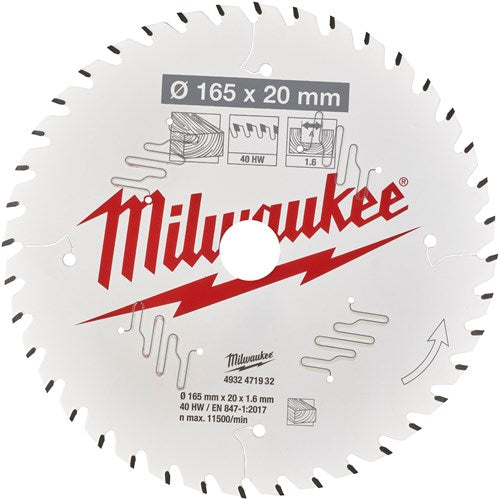 Load image into Gallery viewer, Milwaukee accessoires cirkelzaagblad p w 165x20x1.6x40atb - 4932471932
