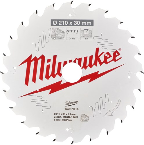 Load image into Gallery viewer, Milwaukee accessoires cirkelzaagblad ms w 210x30x1.9x24atb - 4932478095
