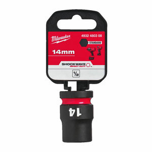 Milwaukee accessoires shockwave krachtdop 1 2 kort 14 mm | 1 stuk - 4932480308