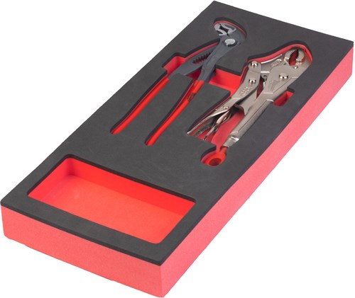 Load image into Gallery viewer, Milwaukee accessoires foam inlay tangen: gebogen griptang 250 mm en verstelbare waterpomptang 250 mm (2-delig) - 4932493255

