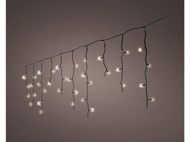 Lumineo icicle led verlichting 5m- 119led warmwit met 8-uurs timer en dimfunctie voor binnen en buiten