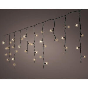 Lumineo led ijspegelverlichting 259led 1100cm 8 functie twinkel effect 8uur timer zwart soft gold buiten