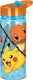 Stor pokémon tritan drinkfles power group - 580 ml – vaatwasserbestendig bpa-vrij - drinkfles voor kinderen – transparant blauw oranje