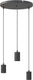 Calex retro plafondlamp - 3x e27 - hanglamp industrieel - ø40cm pendellamp rond - zwart
