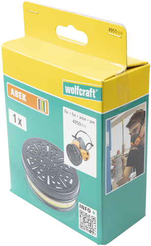 Load image into Gallery viewer, Wolfcraft adembeschermingsfilter | abek | 1 stuk - 4951000
