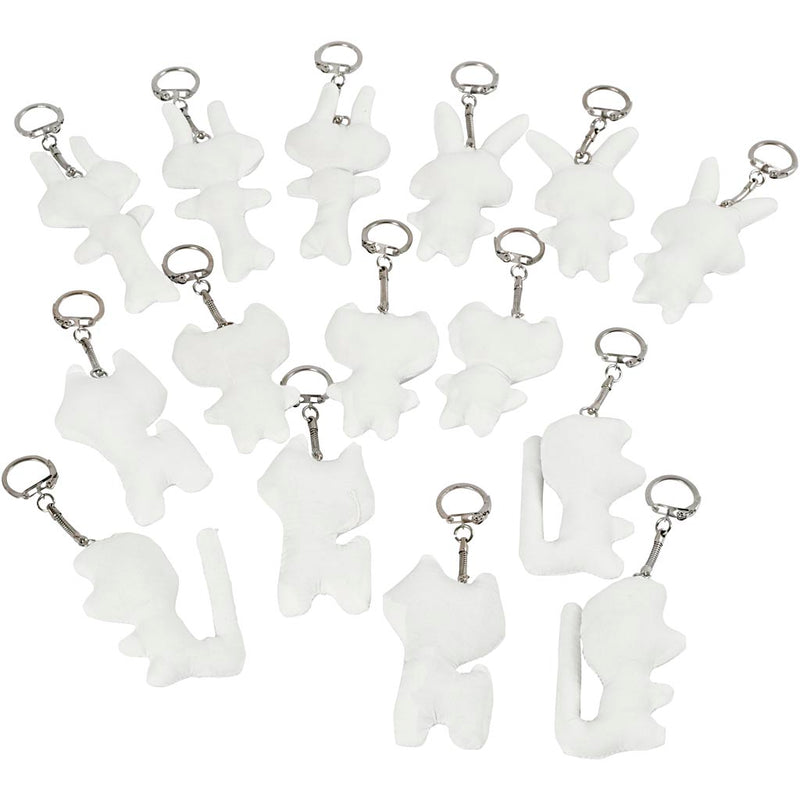 Afbeelding laden in galerijviewer, Https: www.cchobby.nl figuren-van-textiel-met-sleutelhanger-afm-6-10-cm-wit-15-stuk-1-doos
