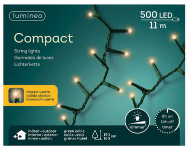 Lumineo led-verlichting compact lights buiten 500 lampen 11 meter