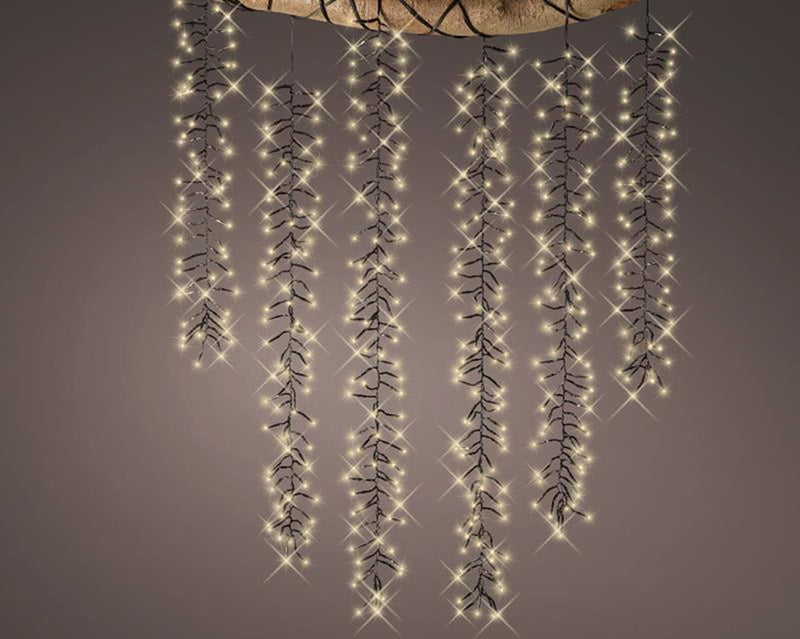 Load image into Gallery viewer, Lumineo boom cascade led's connect starter set 8 functie twinkel effect en 8 uur timer warm wit
