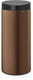 Brabantia touch bin prullenbak - 30 liter - warm bronze matt black deksel