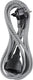 Q-link verlengsnoer - platte stekker - randaarde - 3 x 1.5 mmâ² - 3 meter - textiel - zwart - wit