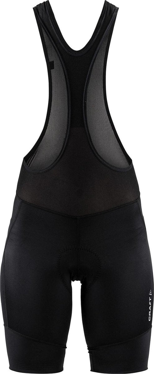 Craft core essence bib shorts w dames fietsbroek - zwart - zilver