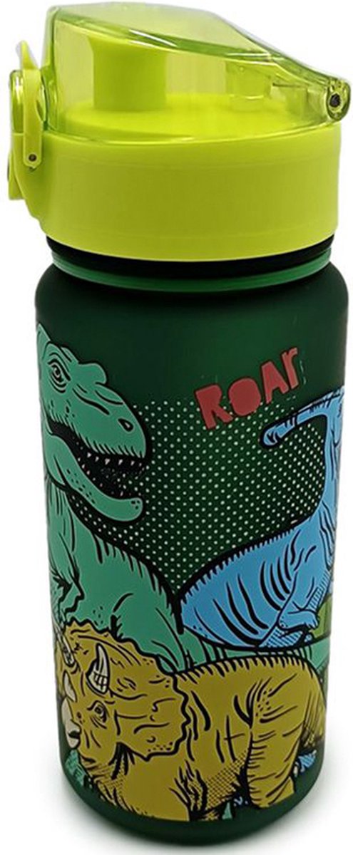 Puckator dinosauria pop top 350ml breukbestendige kinder drinkfles