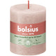 Bolsius rustiek stompkaars misty pink ø68x80 mm 30 uur (4 stuks)