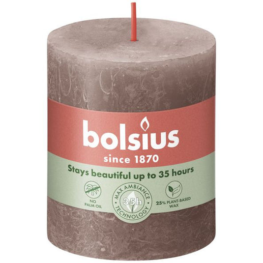 Bolsius rustiek stompkaars 80 68 rustic taupe a4