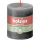 Bolsius rustiek stompkaars stormy grey ø68x80 mm 30 uur (4 stuks)