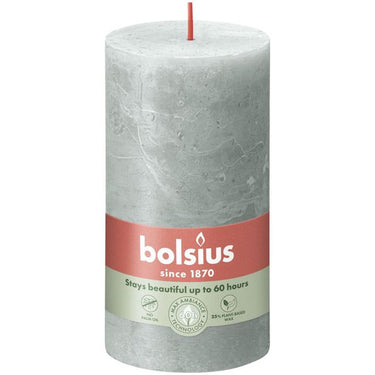 Bolsius rustiek stompkaars jade green ø68x130 mm 60 uur (4 stuks)