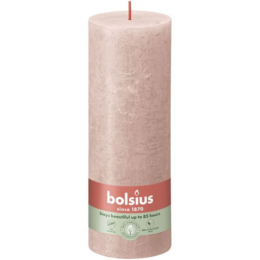 Bolsius rustiek stompkaars 190 68 misty pink a4
