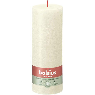 Bolsius rustiek stompkaars soft pearl ø68x190 mm 85 uur (4 stuks)