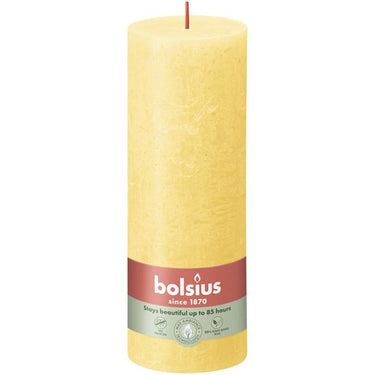 Bolsius rustiek stompkaars sunny yellow ø68x190 mm 85 uur (4 stuks)