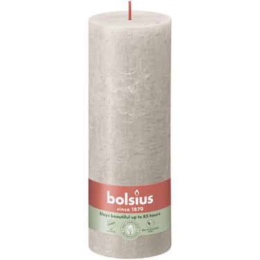 Bolsius rustiek stompkaars sandy grey ø68x190 mm 85 uur (4 stuks)