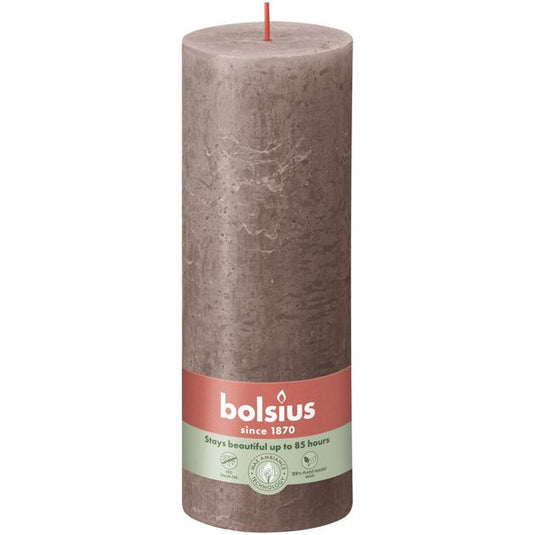 Bolsius rustiek stompkaars 190 68 rustic taupe a4