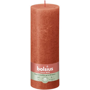 Bolsius rustiek stompkaars earthy orange ø68x190 mm 85 uur (4 stuks)