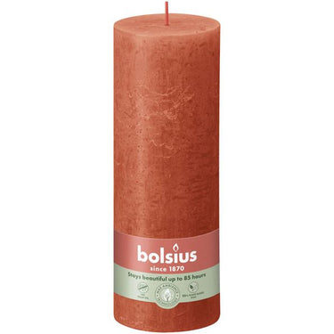 Bolsius rustiek stompkaars earthy orange ø68x190 mm 85 uur (4 stuks)
