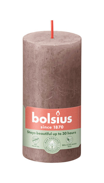 Bolsius rustiek stompkaars 100 50 rustic taupe a8