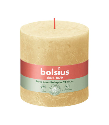 Bolsius rustiek stompkaars oat beige ø100x100 mm 62 uur (3 stuks)
