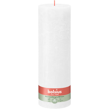Bolsius rustiek stompkaars cloudy white ø100x300 mm 200 uur (4 stuks)