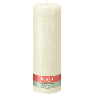 Bolsius rustiek stompkaars soft pearl ø100x300 mm 200 uur (4 stuks)