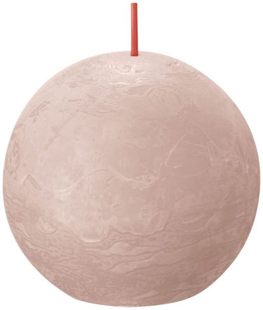 Bolsius rustiek bolkaars misty pink ø76 mm 25 uur (6 stuks)