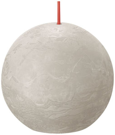 Bolsius rustiek bolkaars sandy grey ø76 mm 25 uur (6 stuks)