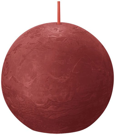Bolsius rustiek bolkaars delicate red ø76 mm 25 uur (6 stuks)