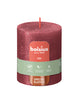 Bolsius stompkaars shimmer red ø68x80 mm 35 uur (4 stuks)