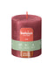 Bolsius stompkaars shimmer red ø68x80 mm 35 uur (4 stuks)