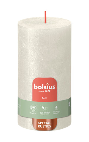 Bolsius stompkaars shimmer ivory ø68x130 mm 60 uur (4 stuks)