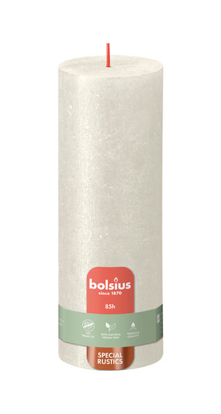 Bolsius stompkaars shimmer ivory ø68x190 mm 85 uur (4 stuks)