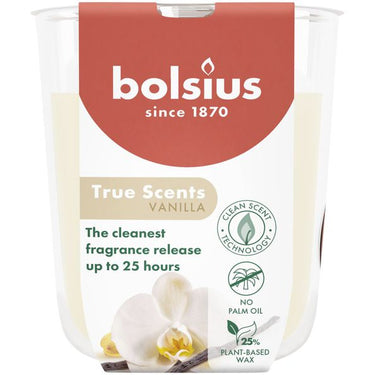 Bolsius geurglas true scents vanilla ø73x80 mm 25 uur (6 stuks)